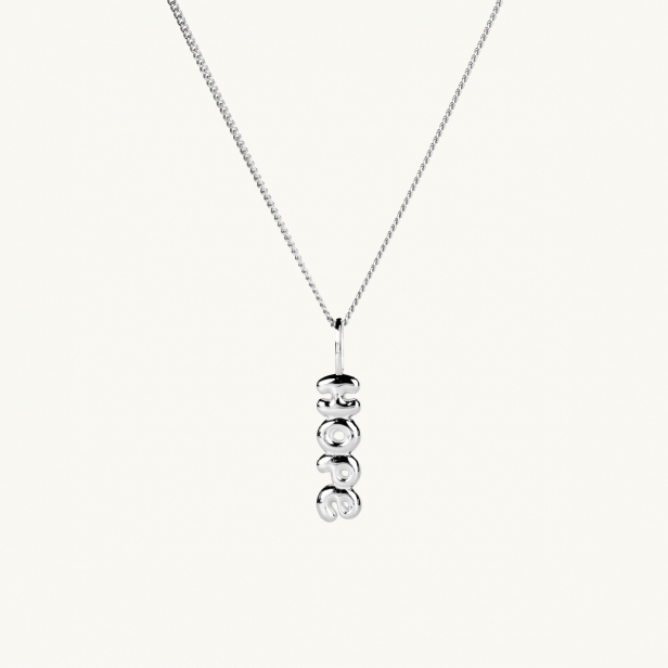Hope necklace in sterling silver with bolder letters